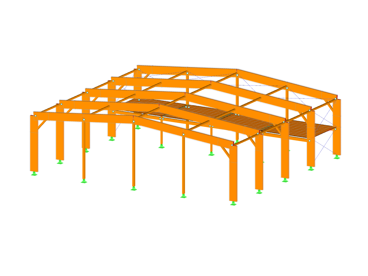 Halle aus Holz