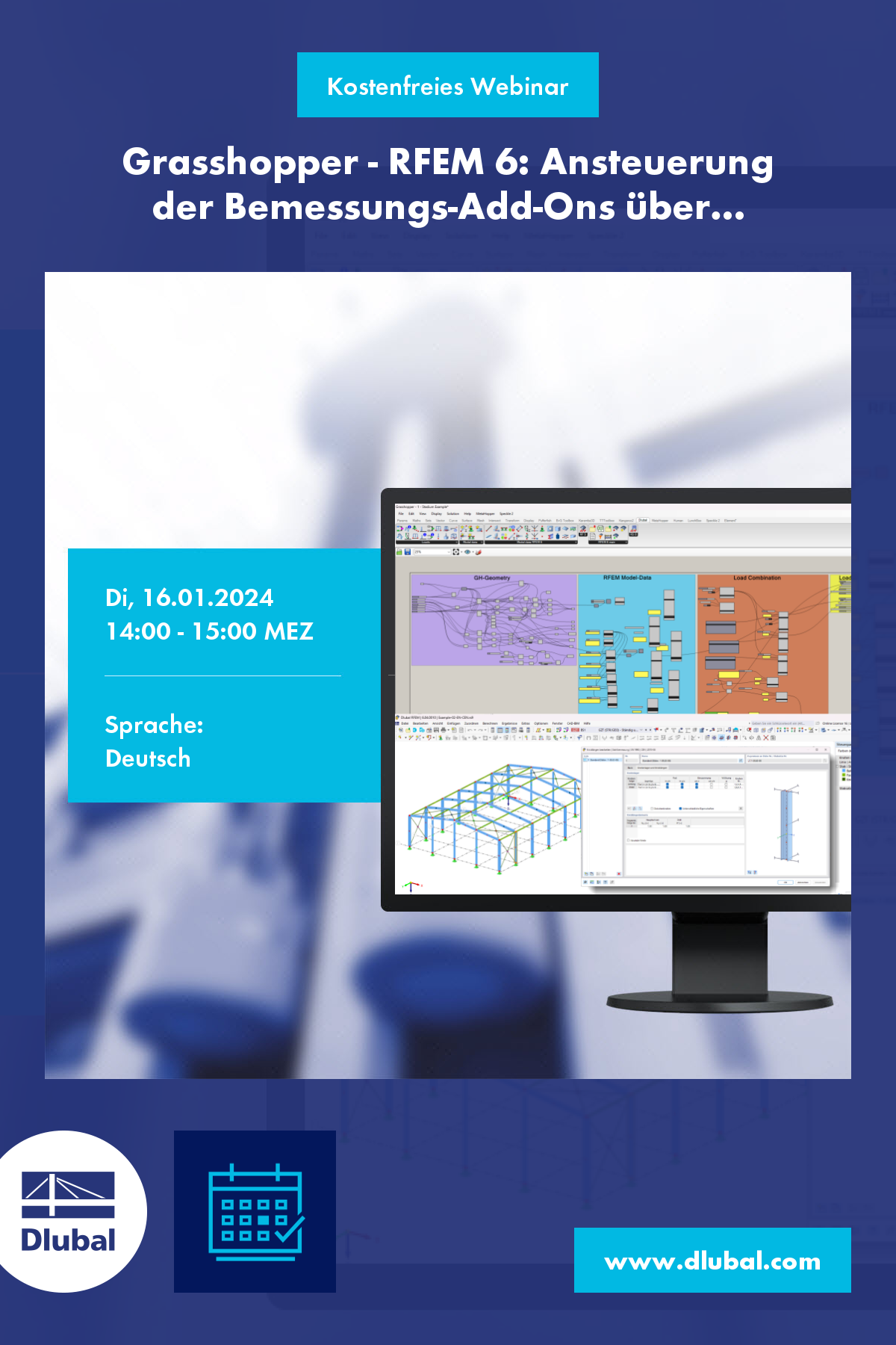 Grasshopper - RFEM 6: Ansteuerung der Bemessungs-Add-Ons über Vorlagen