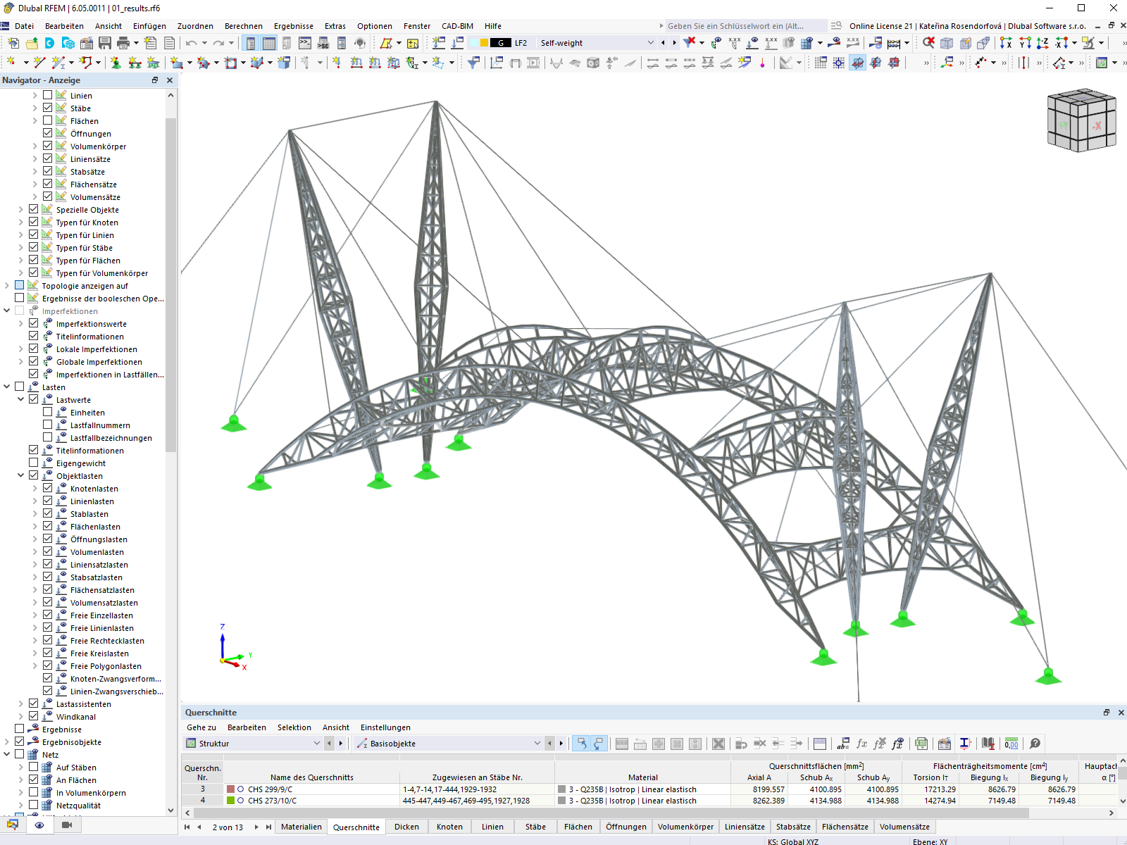 RFEM-Modell der Dawang-Mautstation