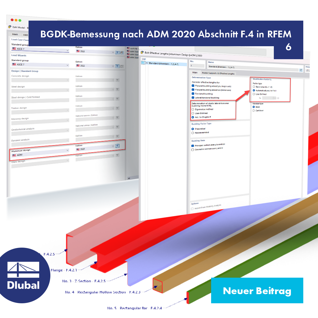 BGDK-Bemessung nach ADM 2020 Abschn. F.4 in RFEM 6