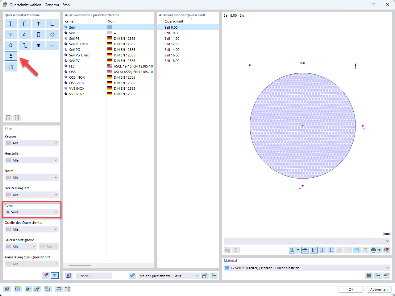 KB 001880 | Bemessung von Seiltragwerken in RFEM 6 und RSTAB 9