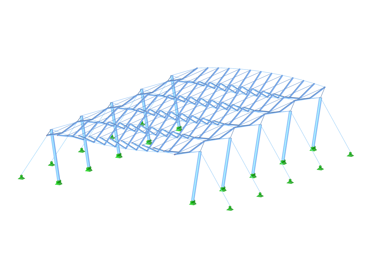 Räumliches Parallelsystem mit Stabilisierung durch Gegenseil