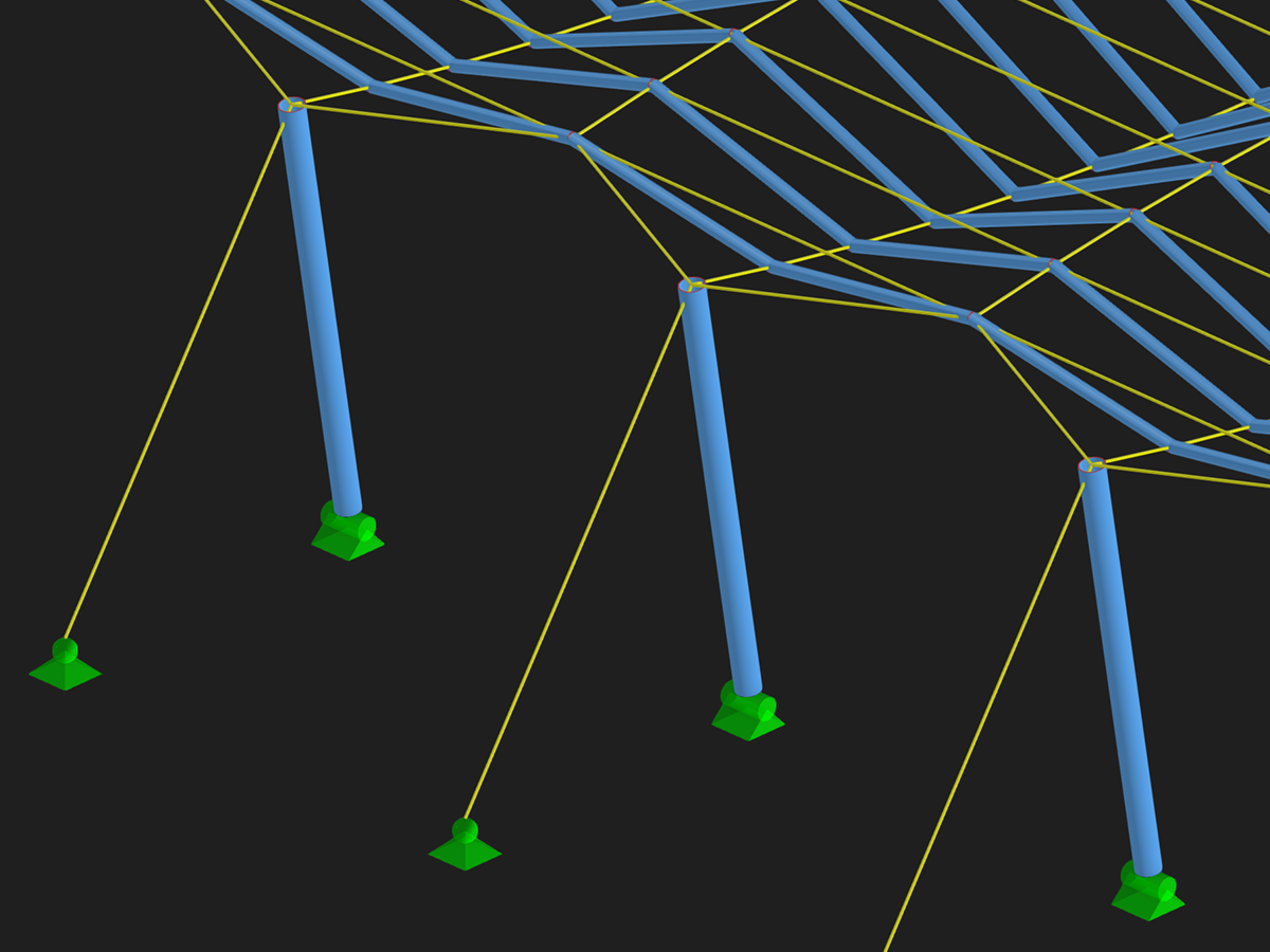 Räumliches Parallelsystem mit Stabilisierung durch Gegenseil