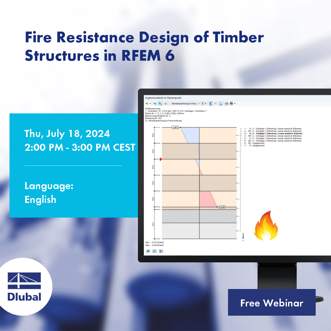 Brandbemessung im Holzbau mit RFEM 6