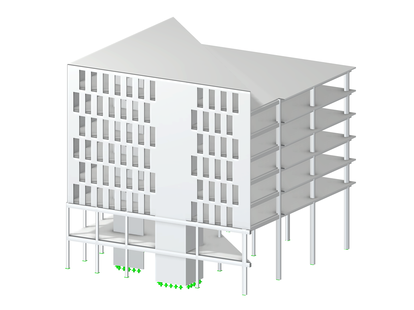 Modell 004951 | 8-stöckiges Betongebäude