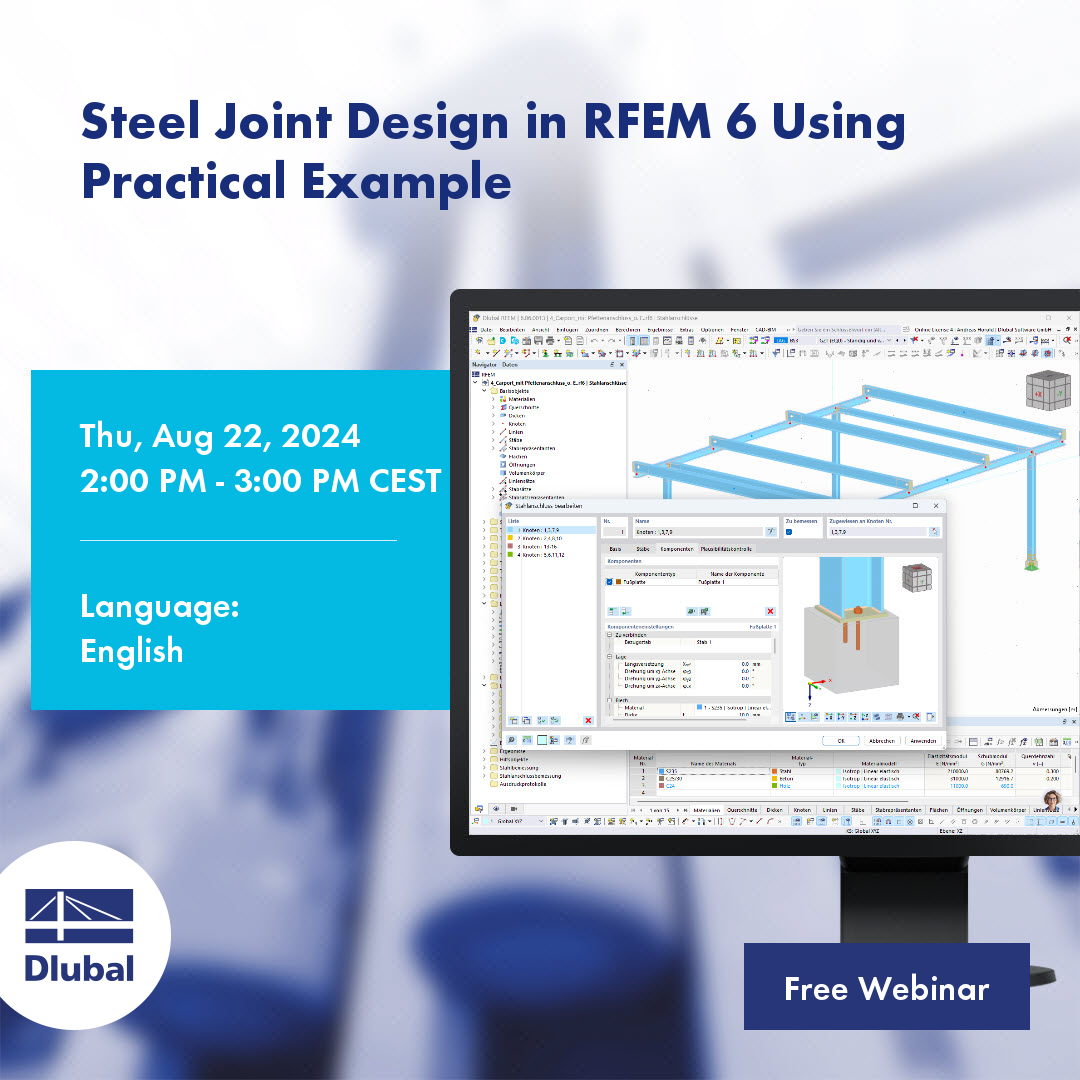 Stahlanschlussbemessung in RFEM 6 am Praxisbeispiel