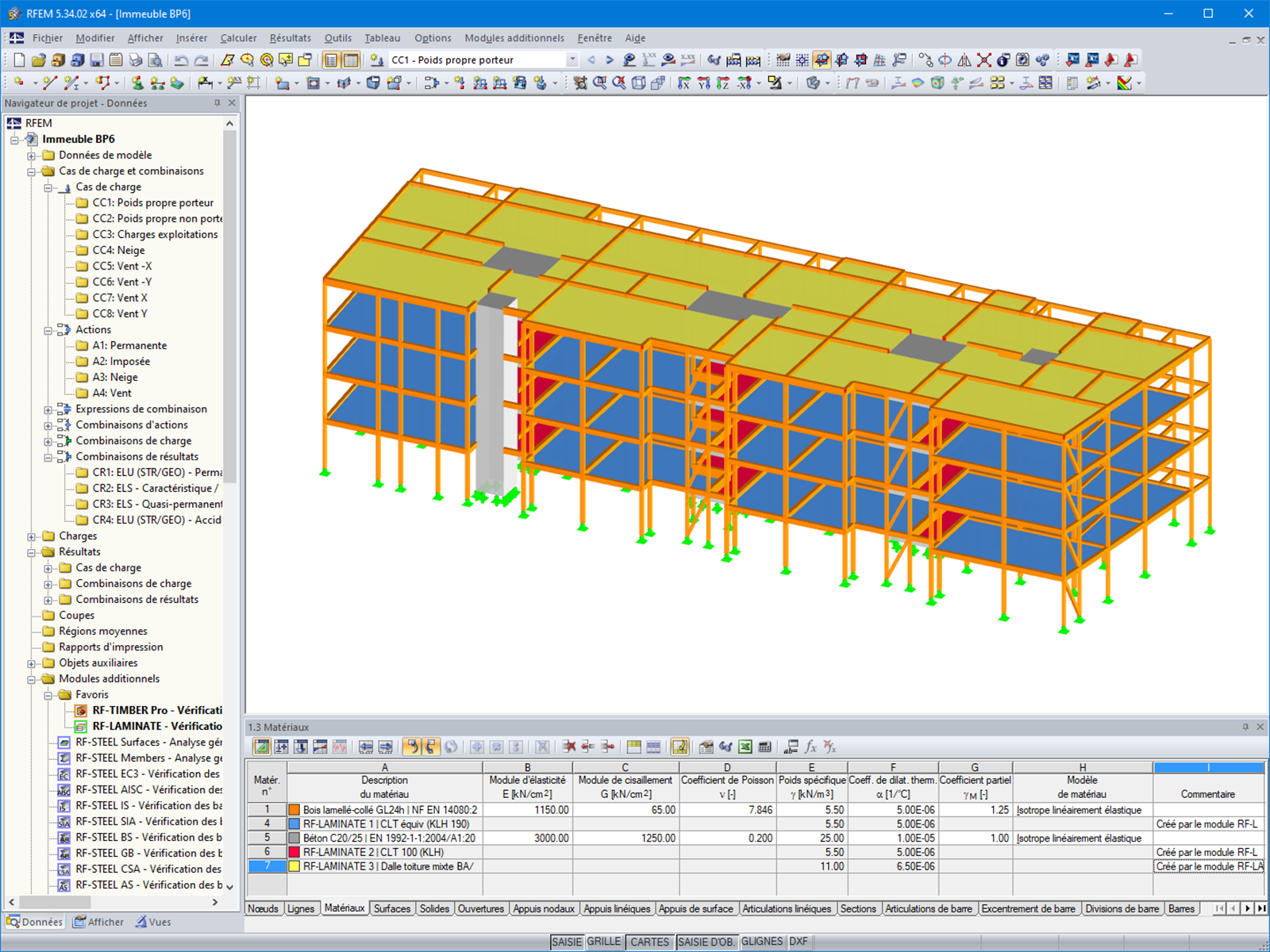 Modell des Wohnhochhauses 6 in RFEM