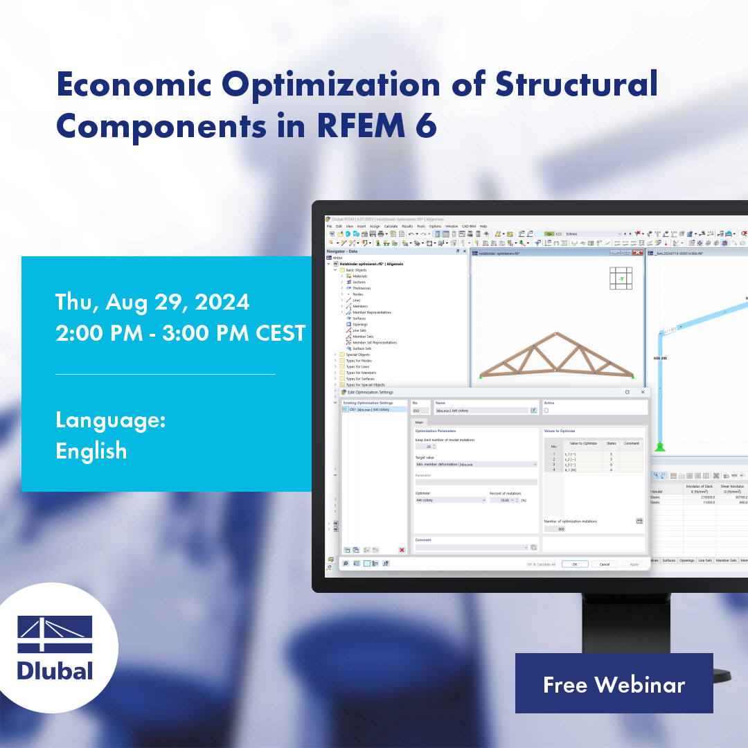 Bauteile in RFEM 6 wirtschaftlich optimieren