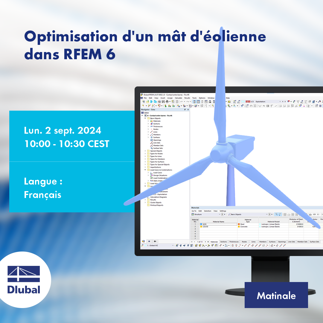 Optimierung des Mastes einer Windkraftanlage in RFEM 6