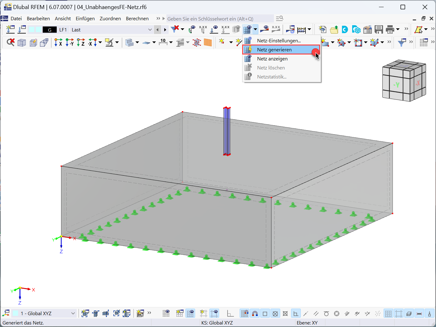 Generieren des Netzes in RFEM 6