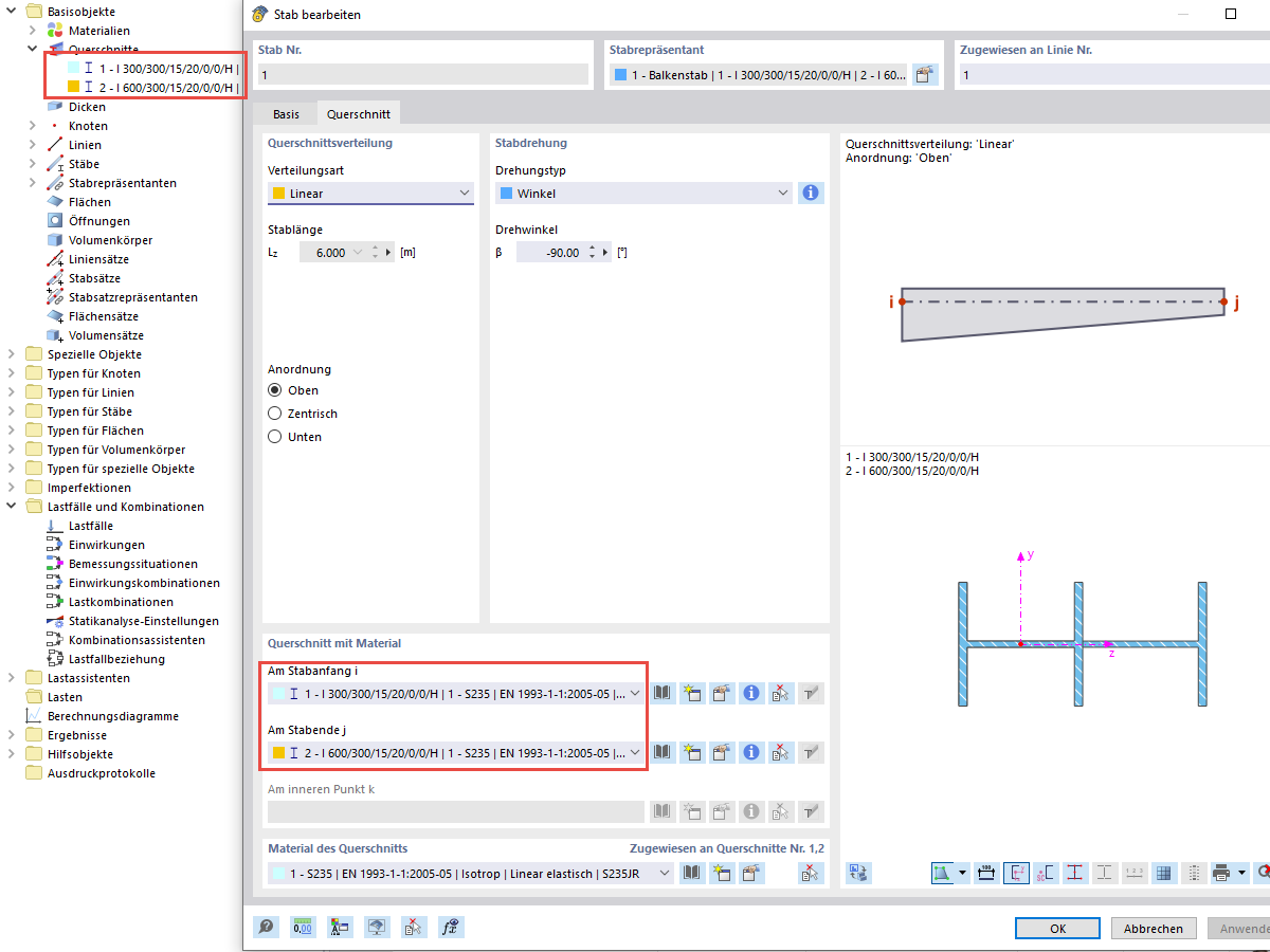 gevouteter Stab RFEM 6