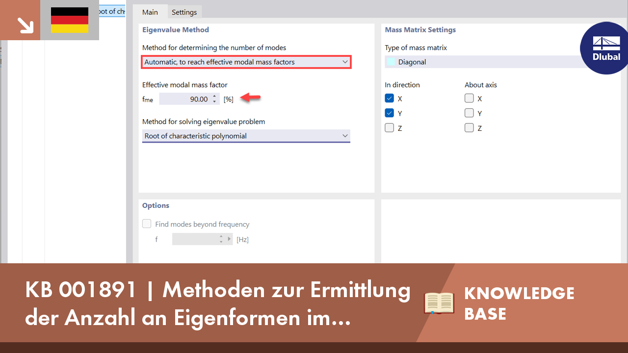 KB 001891 | Methoden zur Ermittlung der Anzahl an Eigenformen im Add-On Modalanalyse KNOWLEDGE BASE