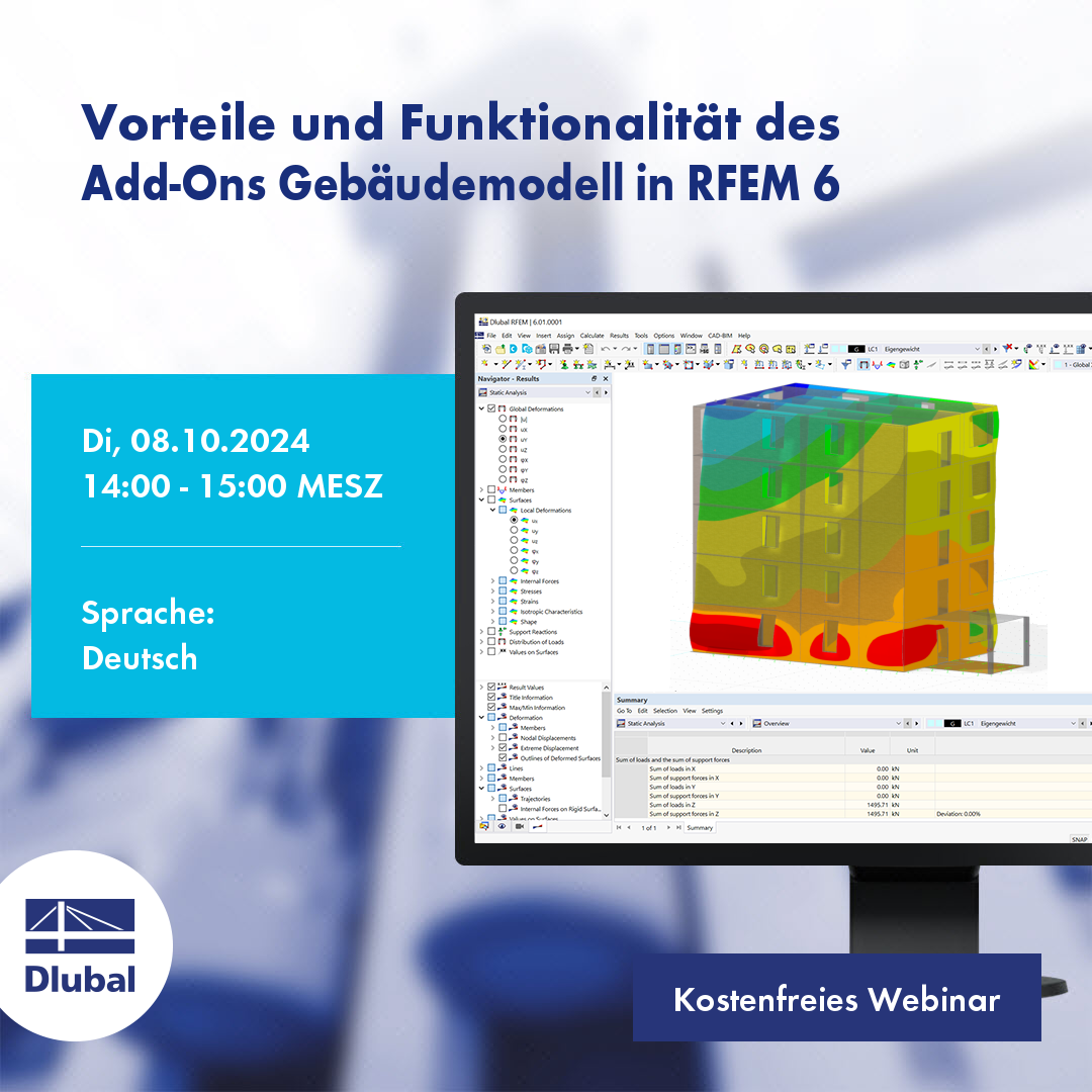 Vorteile und Funktionalität des Add-Ons Gebäudemodell in RFEM 6