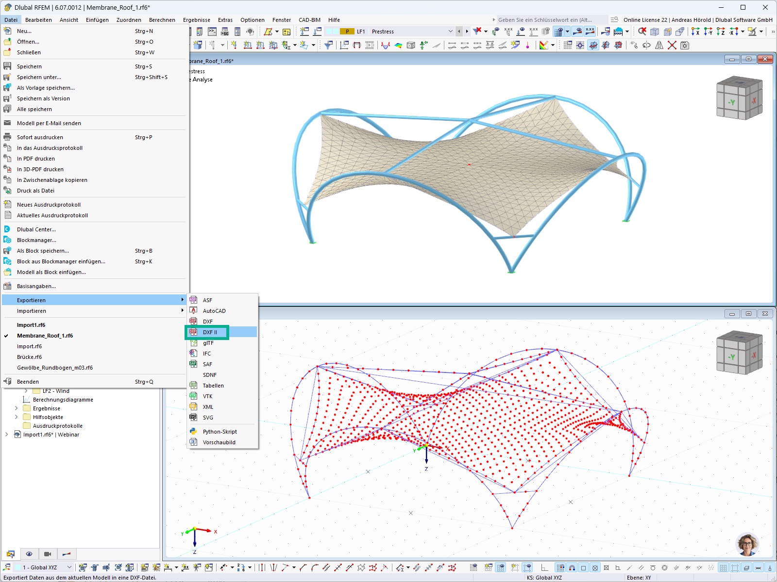 Feature 002880 | DXF-II-Import und -Export