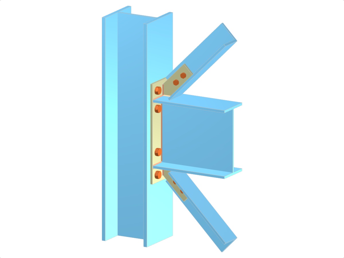 Modell 005101 | Verband | Beam and Diagonals to Continuous Column