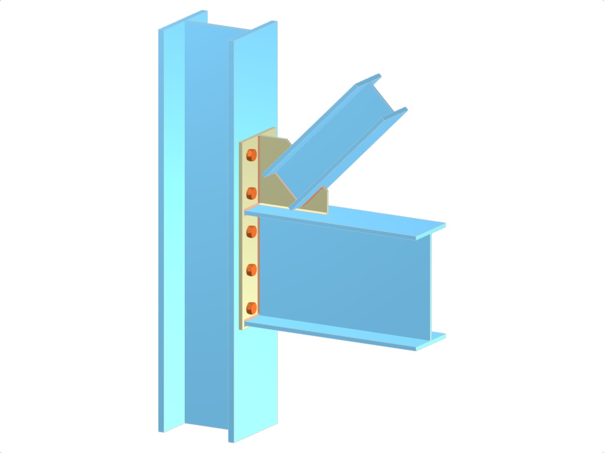 Modell 005105 | Verband | Beam and Diagonal to Continuous Column