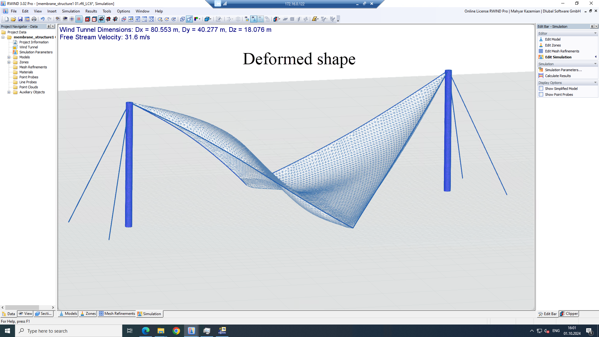 Bild 5: Verformte Form in RWIND