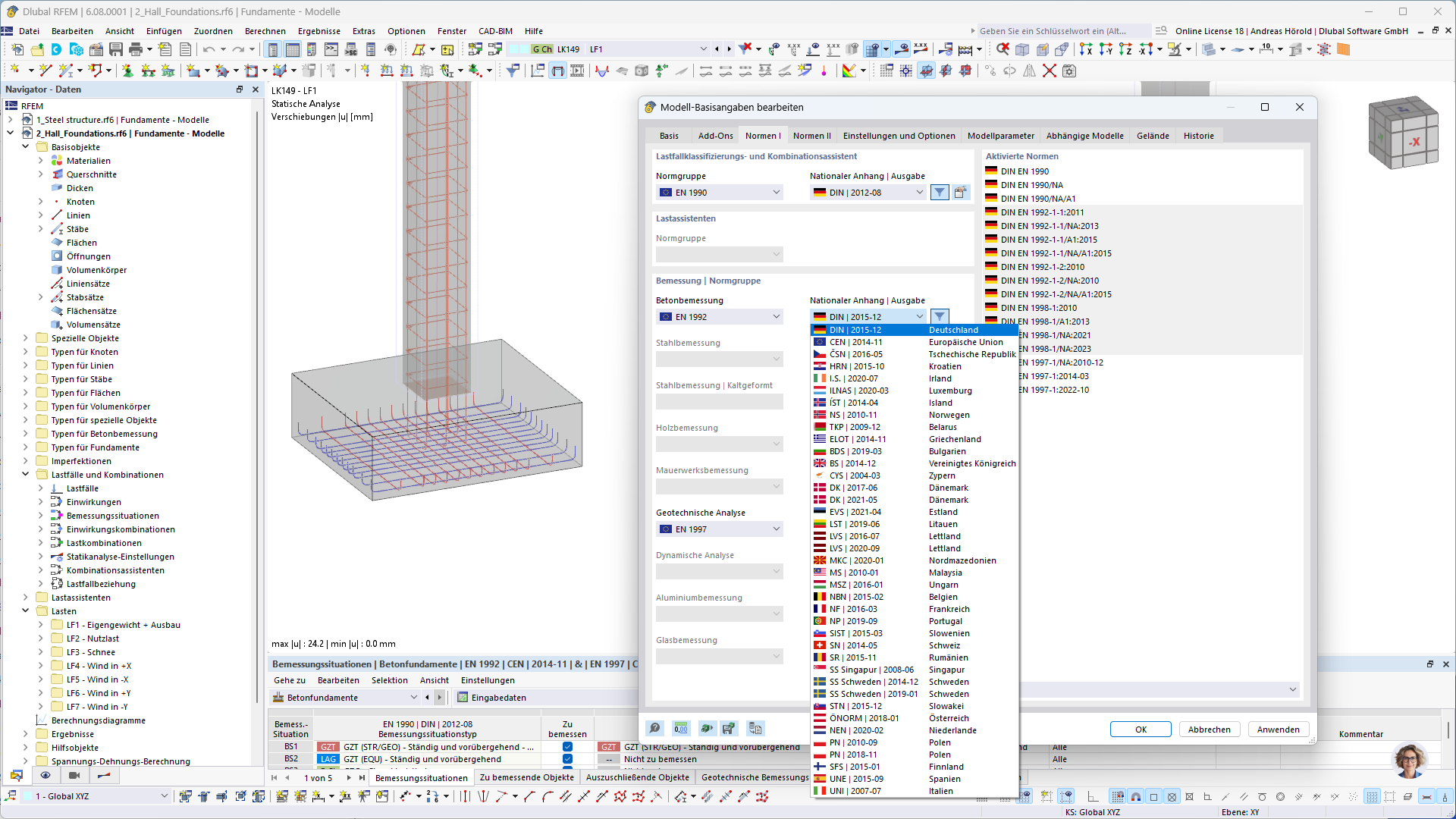 Betonfundamente für RFEM 6 | Normen