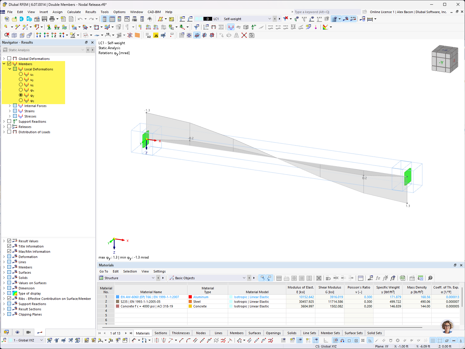 FAQ005607 | Is it possible to model a double member in RFEM 6?