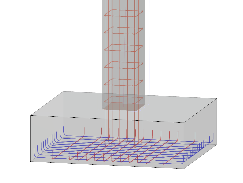 Stahlstab mit Stahlbetonfundament