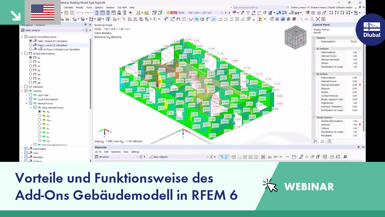 Webinar 005102  | Vorteile und Funktionalität des Add-Ons Gebäudemodell in RFEM 6