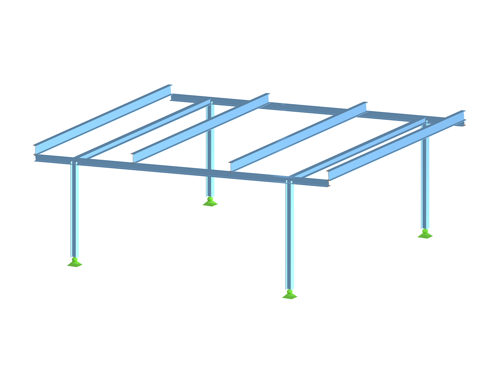 Modell 005423 zum Downloaden | Einfaches Carport aus Stahl