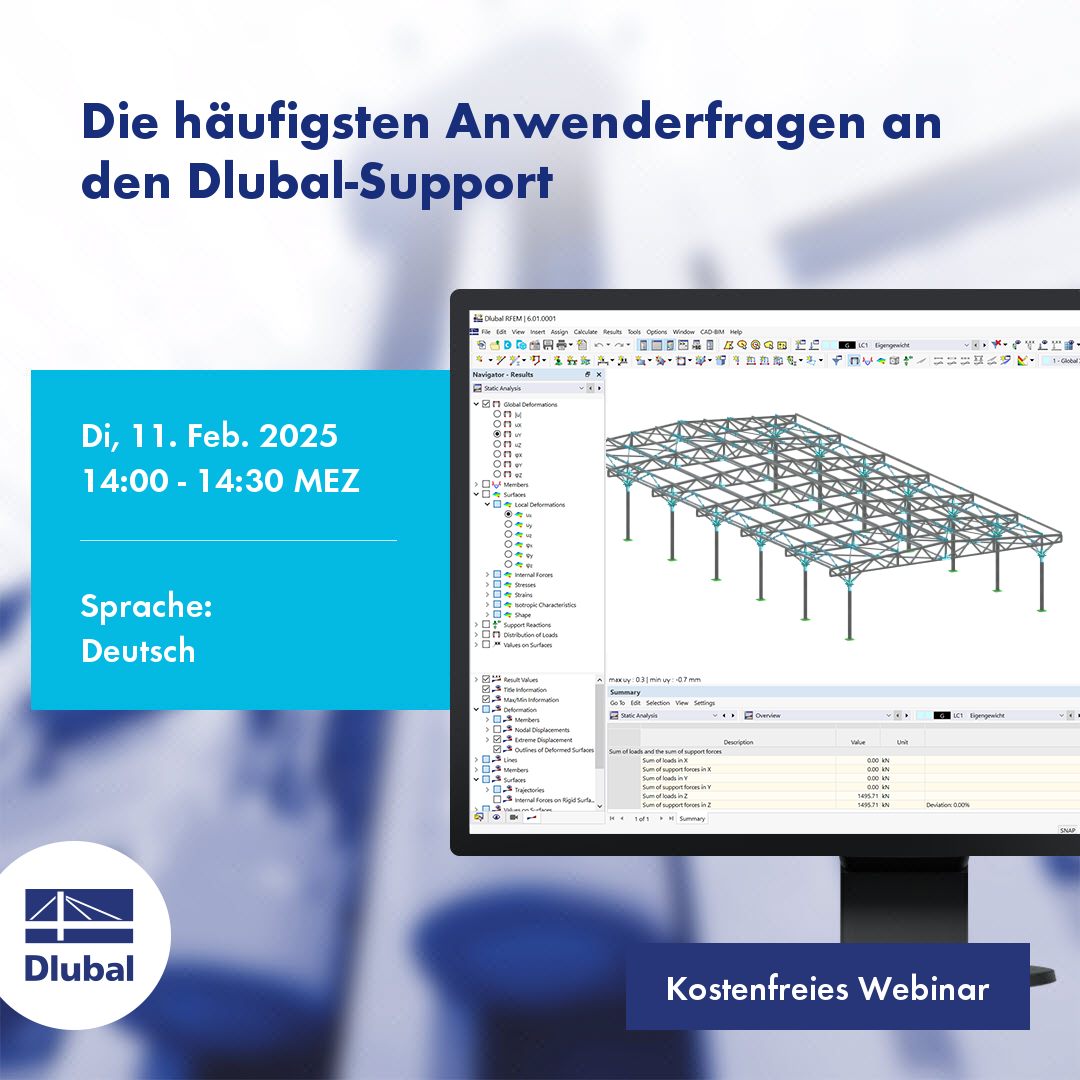 Die häufigsten Anwenderfragen an den Dlubal-Support
