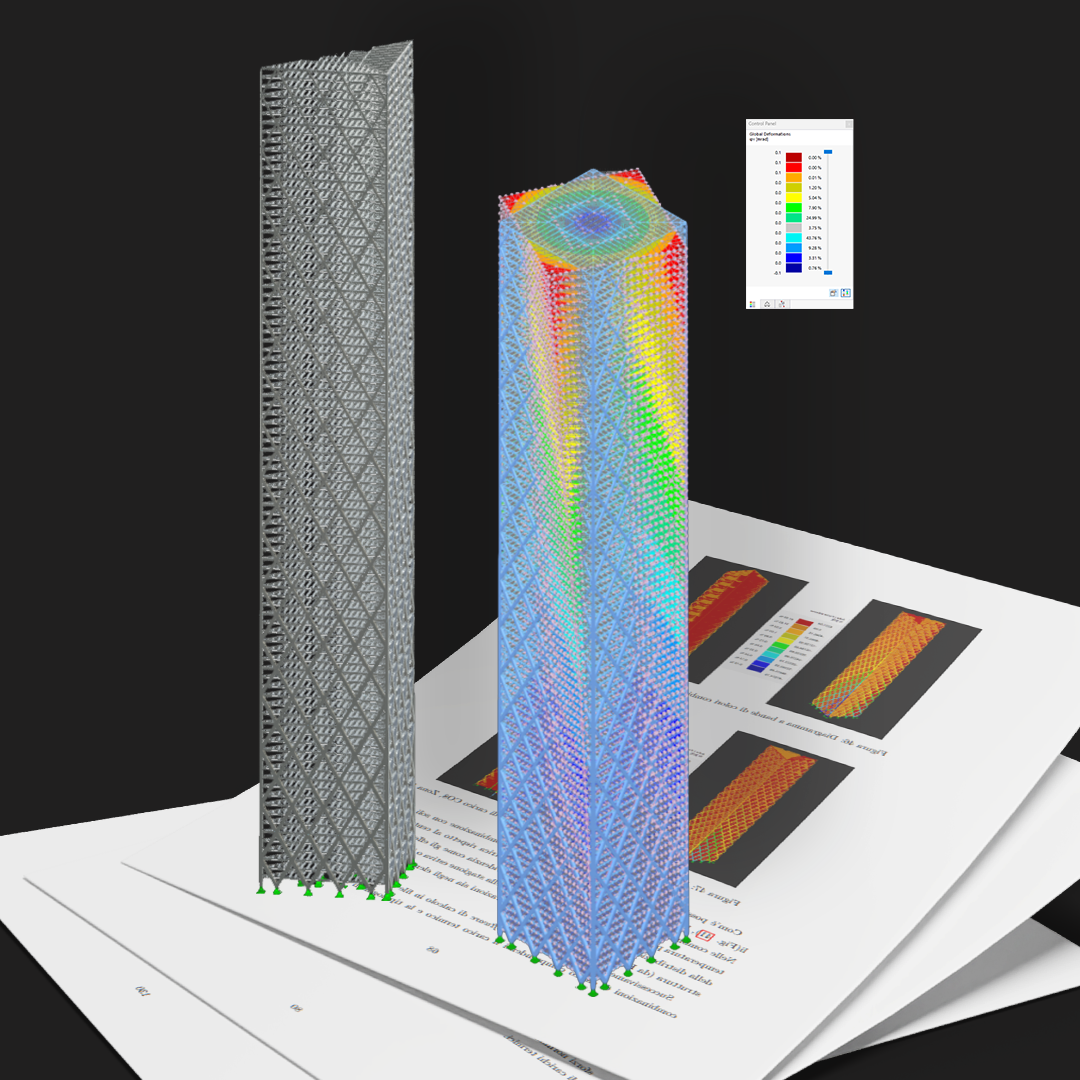 Forschung | Numerische Analyse der thermischen Effekte von Sonnenstrahlung auf hohe Gebäude mit Diagrid-Struktur