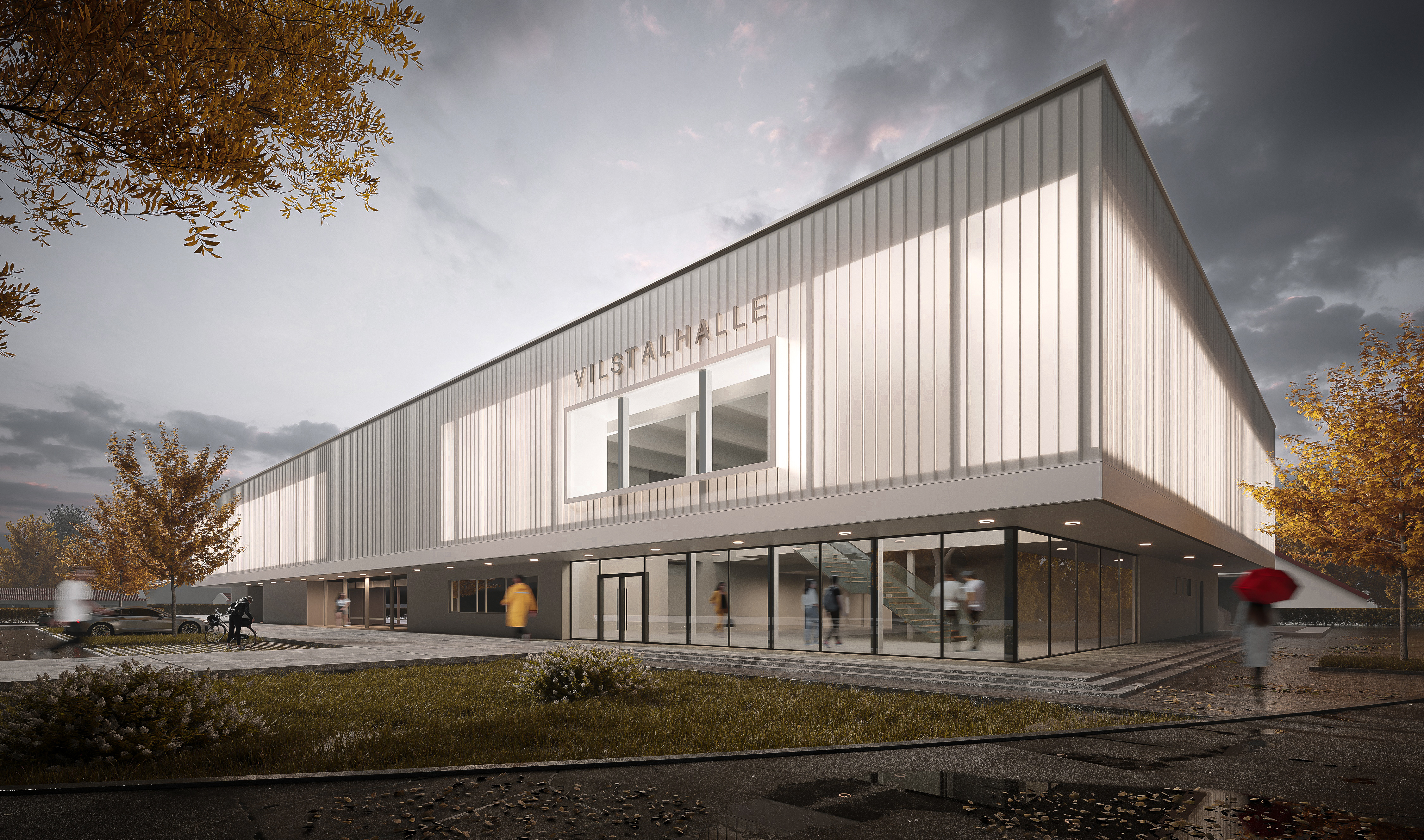 Vilstalhalle in Vilsbiburg im Rendering | © Arc Architekten Partnerschaft mbB