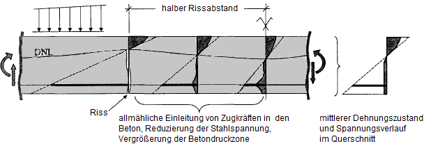 Bild 2.142 Vorhandener Spannungszustand bei Biegung