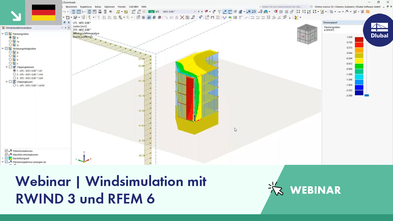 Windsimulation mit RWIND 3 und RFEM 6 im Bauingenieurwesen