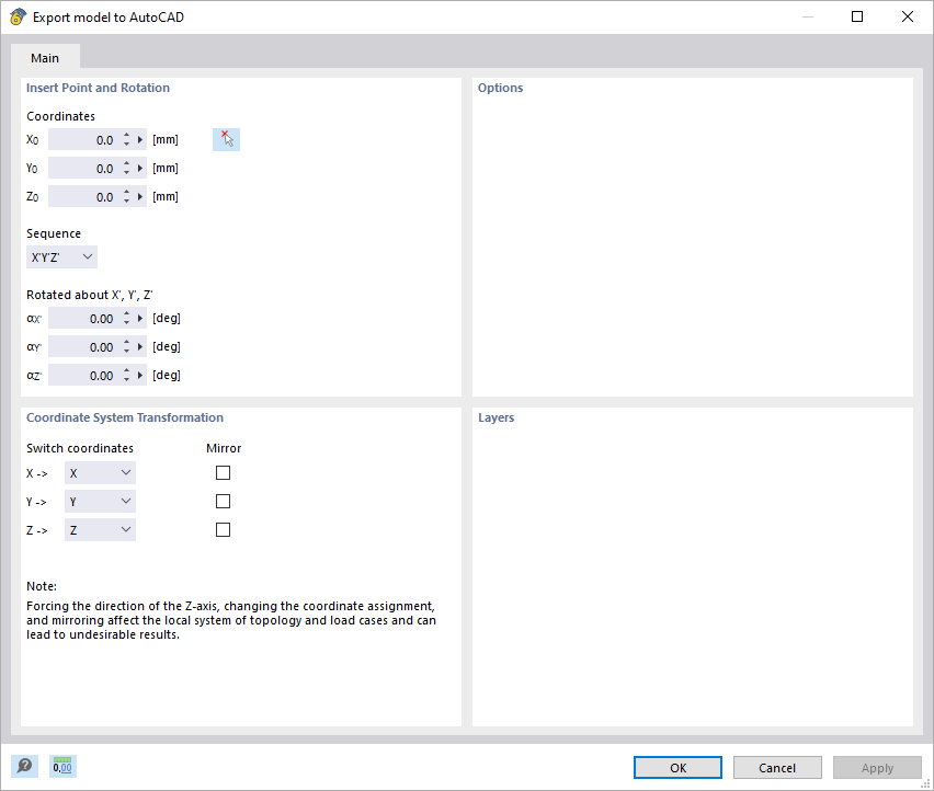 Direct Export to AutoCAD