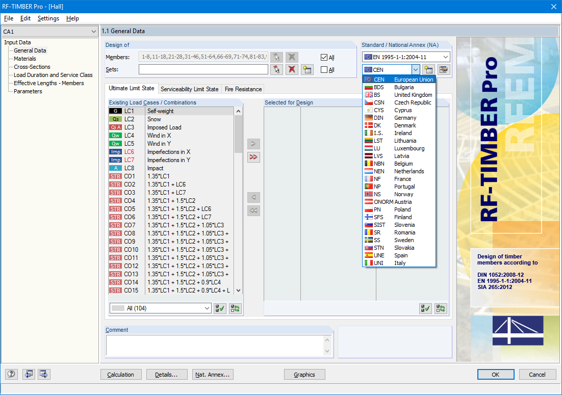 EC 5: General Data in TIMBER Pro