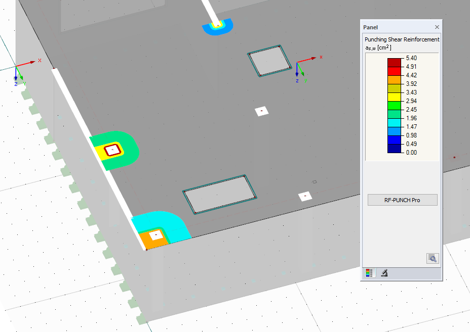 Graphical Result of Required Punching Shear Reinforcement