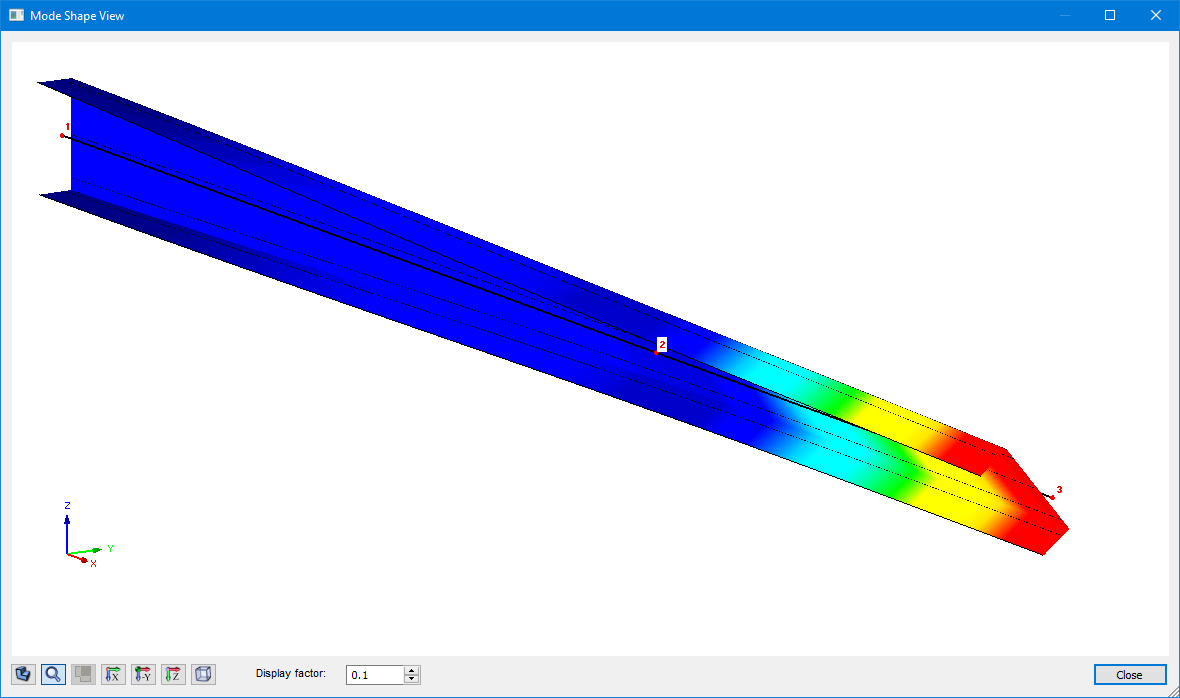 Display of Cross-Section Warping of U-Section