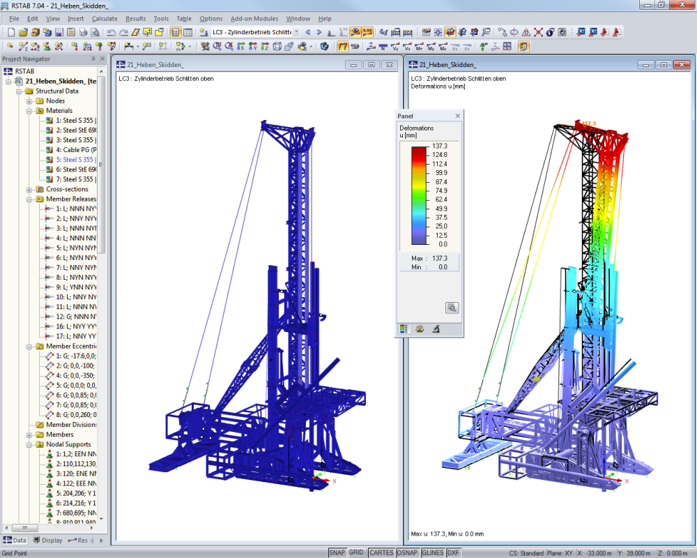 Deep Drilling Rig | Designed with RSTAB by Ing.- Büro H.-U. Möller, Minden, Germany www.hum-minden.de