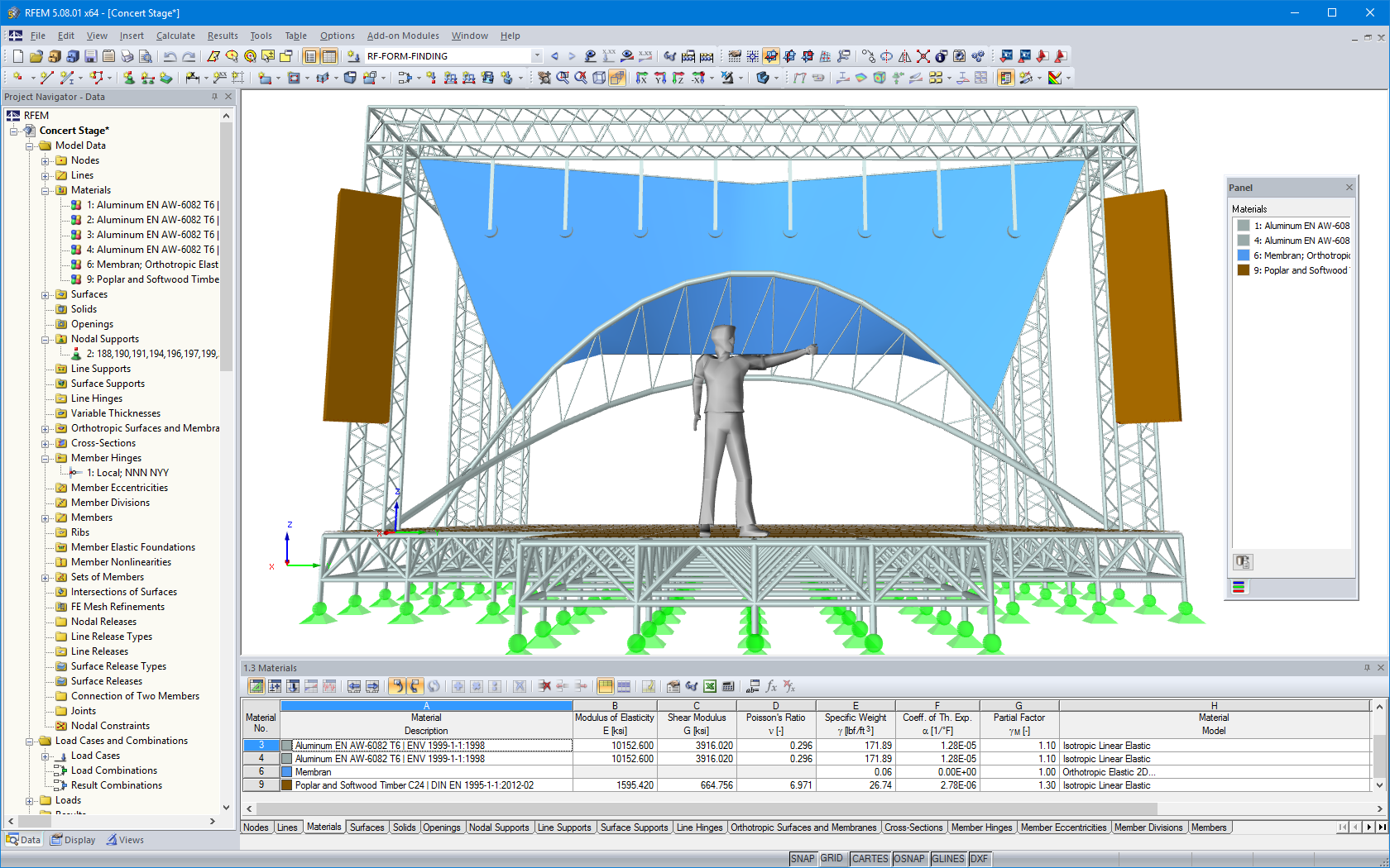 Concert Stage in RFEM