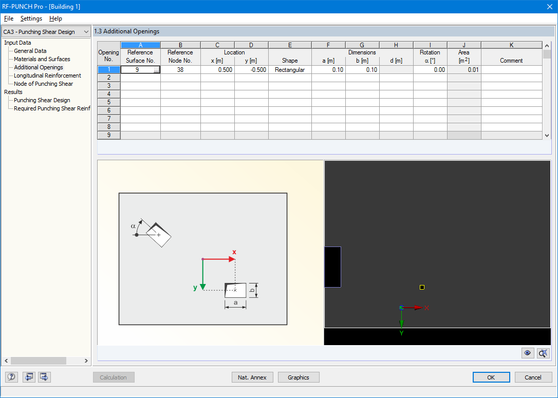 Window 1.3 Additional Openings