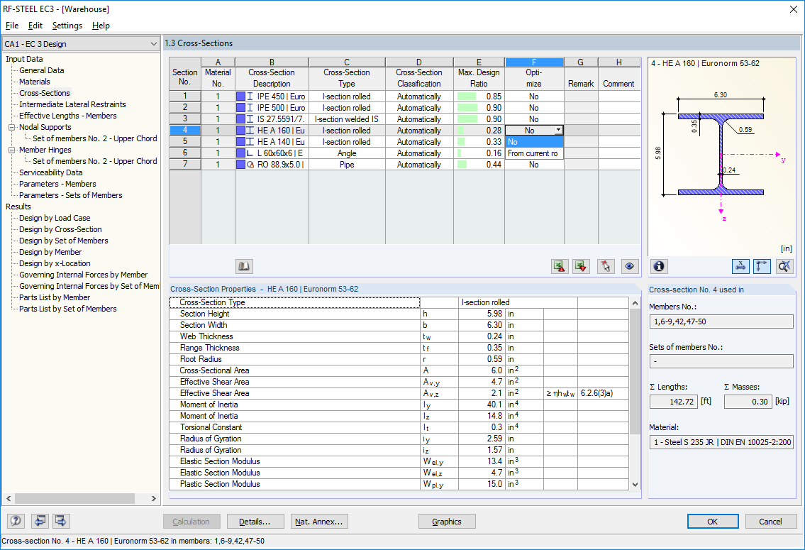 Window 1.3 Cross-Sections (with Optional Cross-Section Optimization)