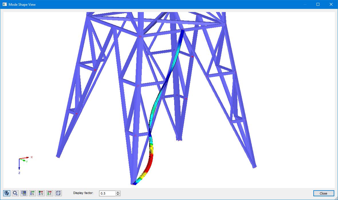 Display of Mode Shape of Angle Section