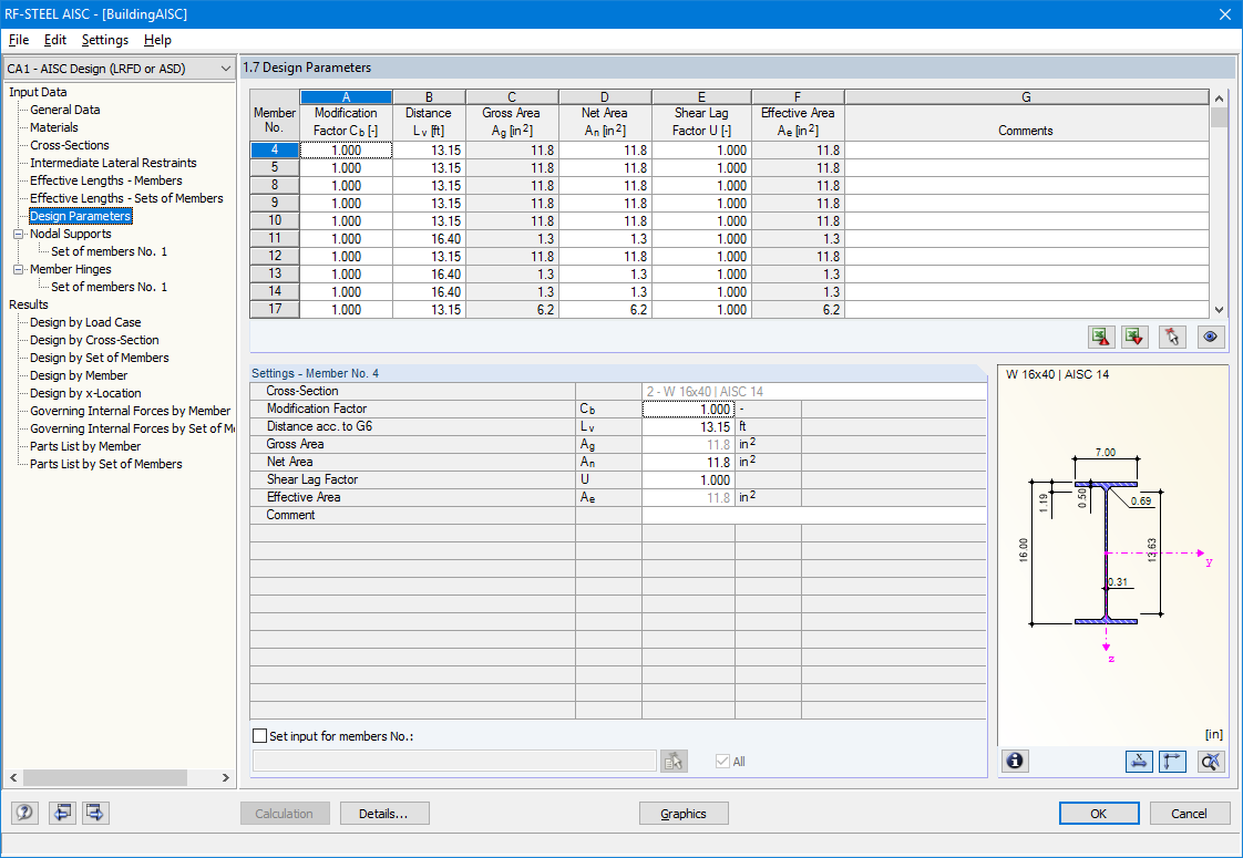 Design Parameters