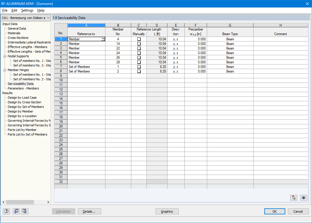 Serviceability Parameters