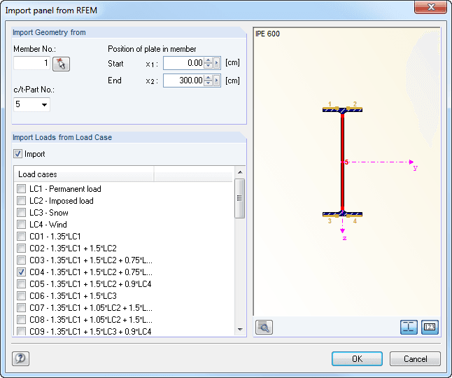 Import Buckling Panel from RFEM