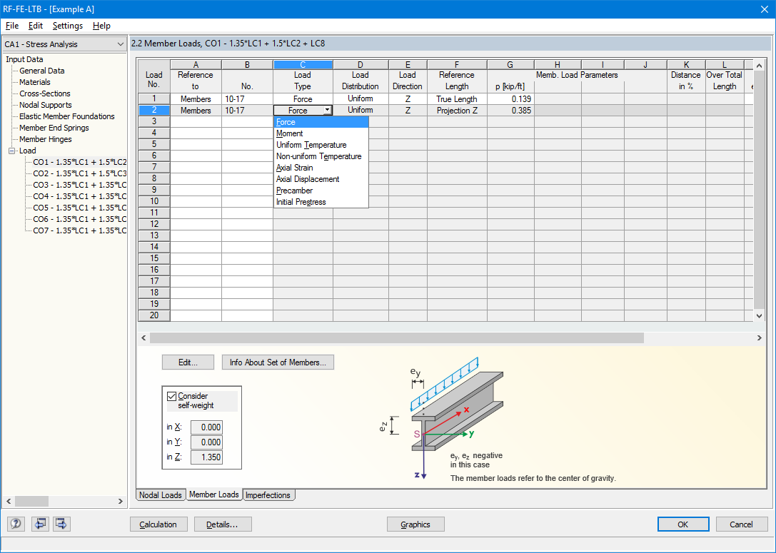 Window 2.2 Member Loads