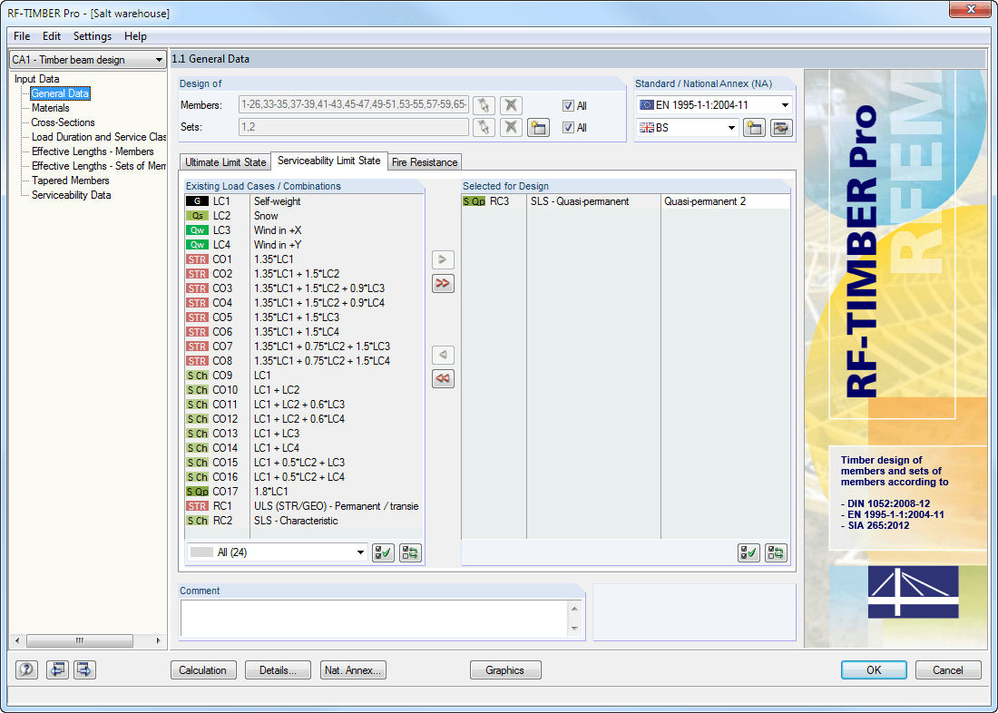 Window 1.1 General Data - Serviceability