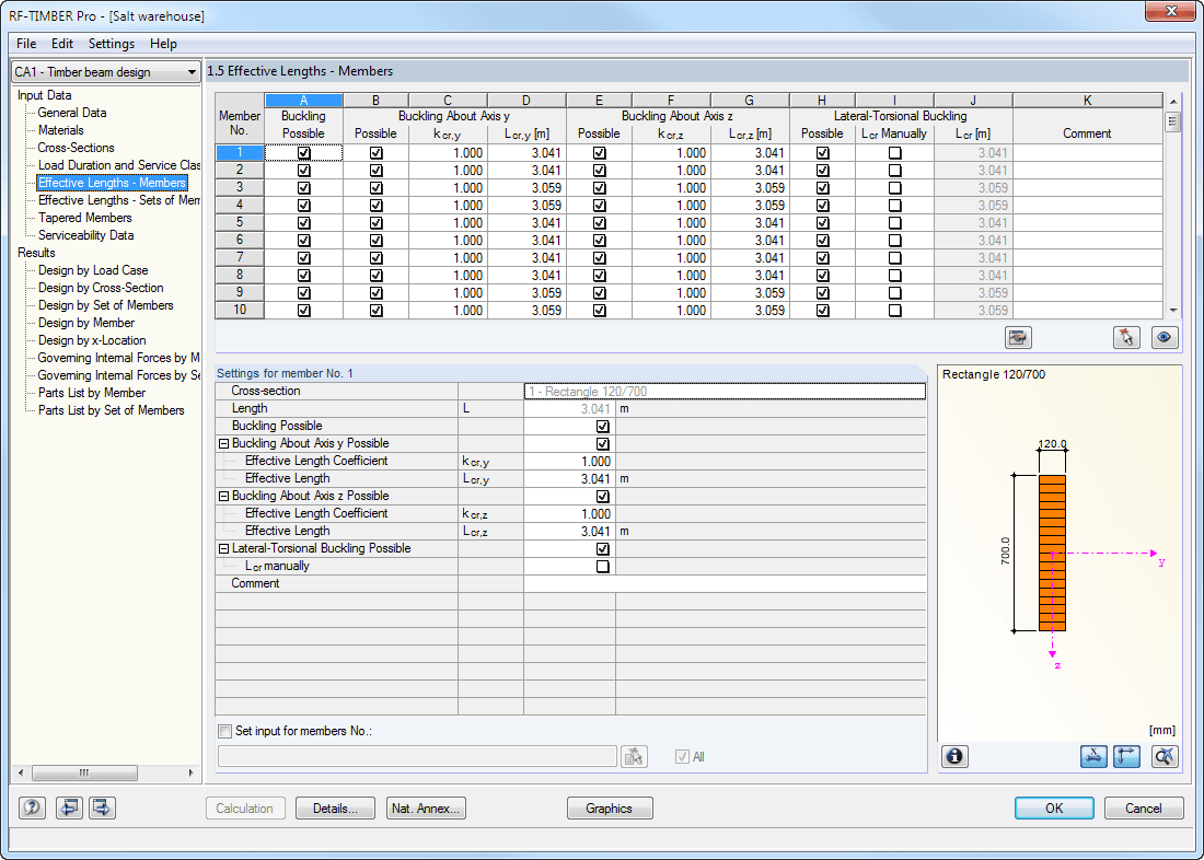 Window 1.5 Effective Lengths - Members