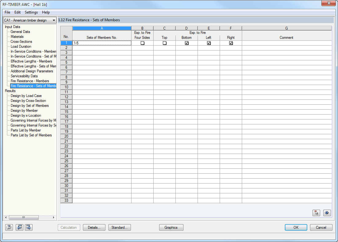 Window 1.12 Fire Resistance - Sets of Members