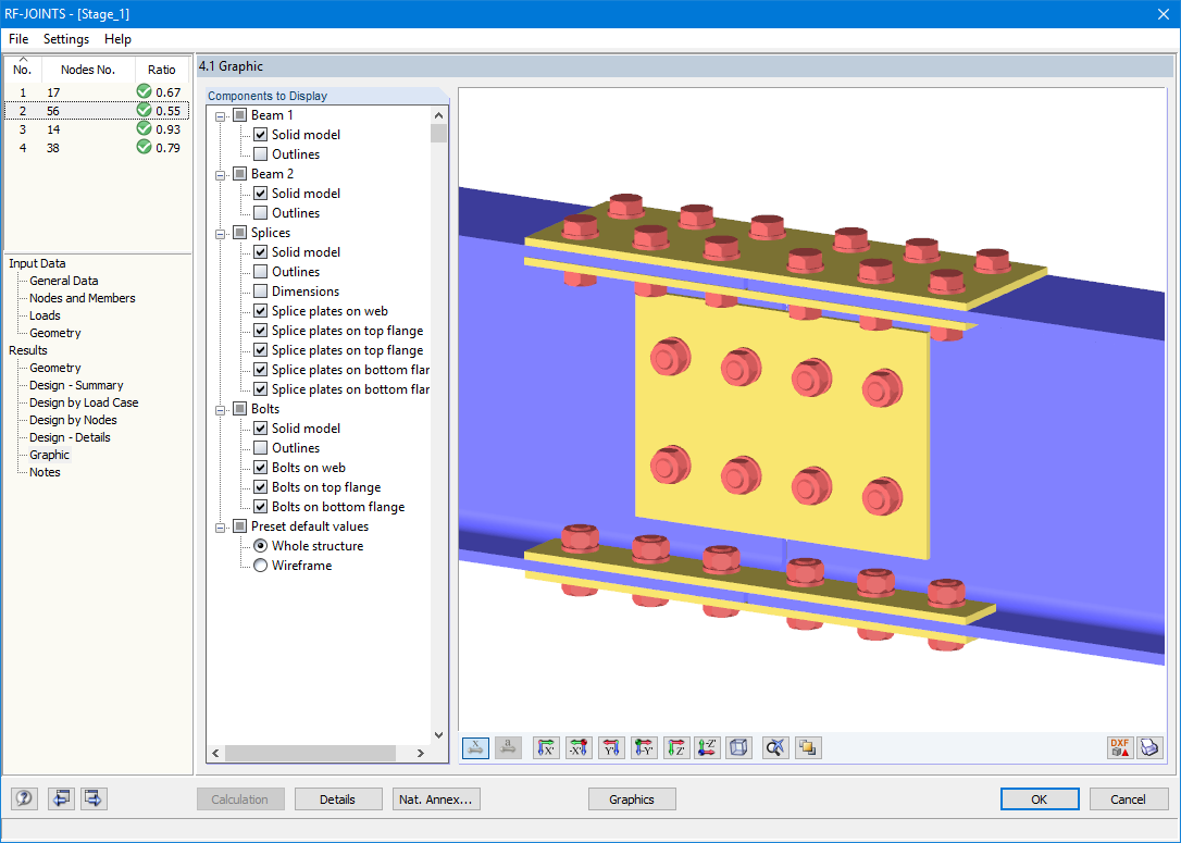 Graphical Display of Rigid Butt Joint