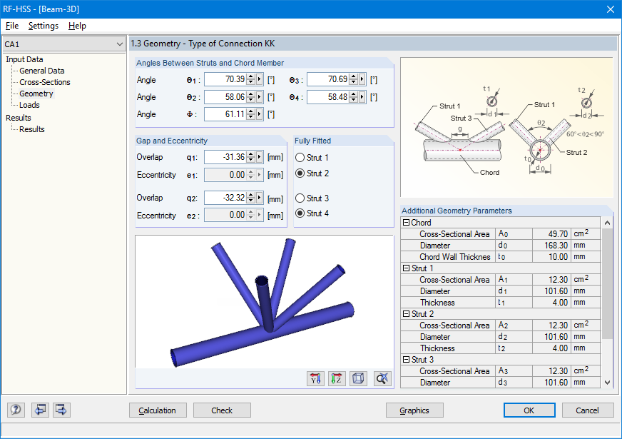 Geometry Specifications for Spatial Truss Node