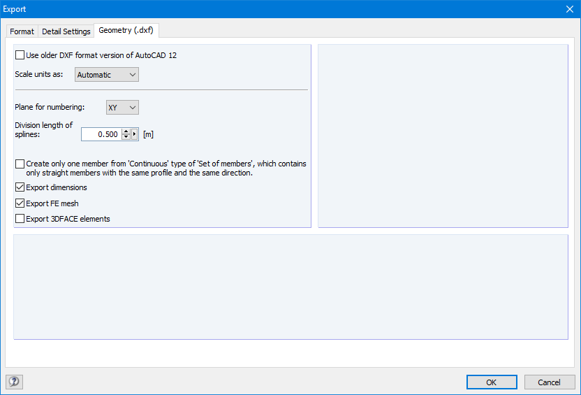 Option to Export FE Mesh as dxf or Excel File